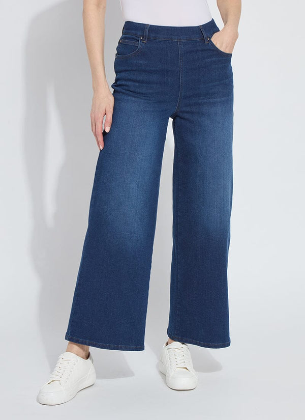 lyssé Sylvie Wide Leg Premium Denim (28 Inseam) Indigo Black