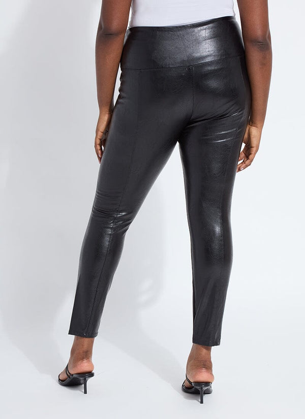 Lyssé Textured Leather Legging (Plus Size 28.5" Inseam) Kohl Black