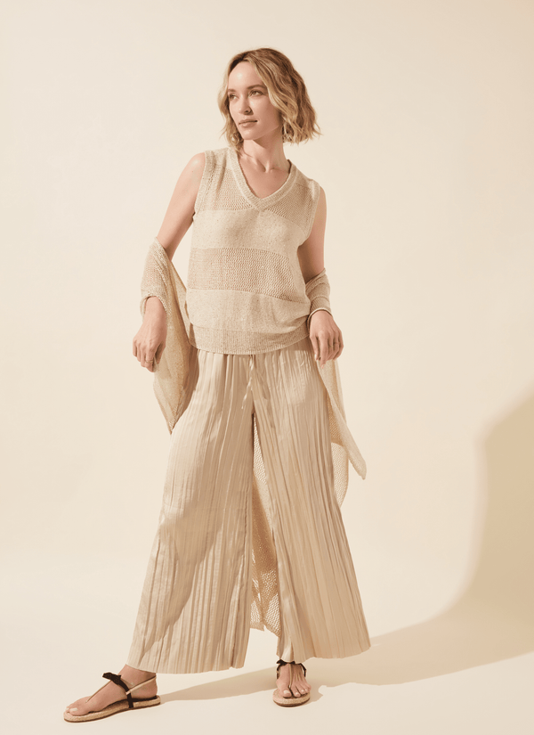 lyssé The Packable Pleated Palazzo Pant (28" Inseam) Chablis