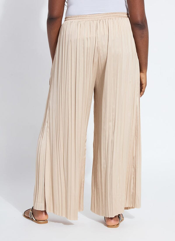 Lyssé The Packable Pleated Palazzo Pant (Curvy 28" Inseam) Chablis