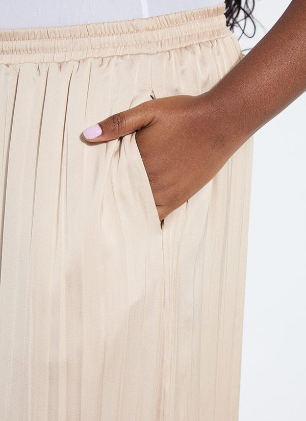 Lyssé The Packable Pleated Palazzo Pant (Curvy 28" Inseam) Chablis