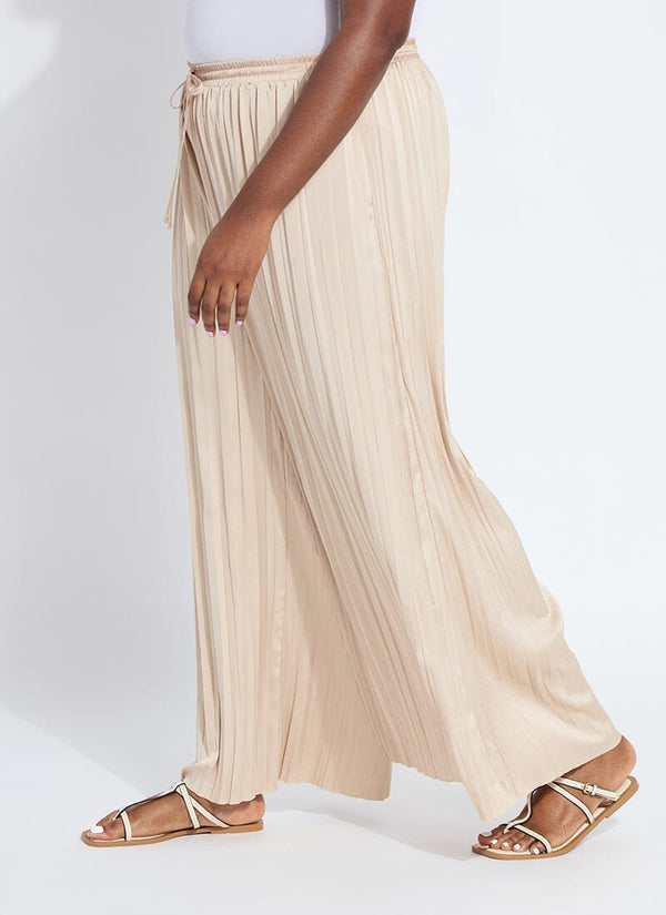 Lyssé The Packable Pleated Palazzo Pant (Curvy 28" Inseam) Chablis