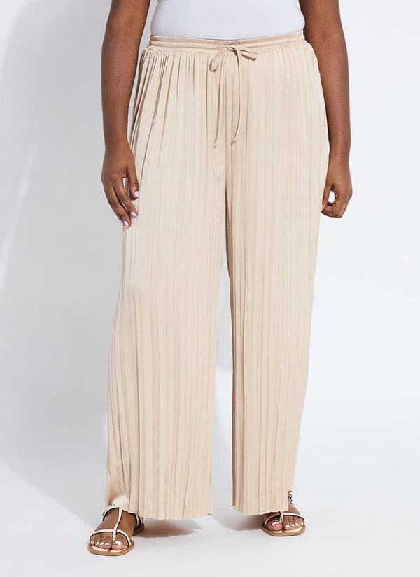 lyssé The Packable Pleated Palazzo Pant (Curvy 28" Inseam) Chablis
