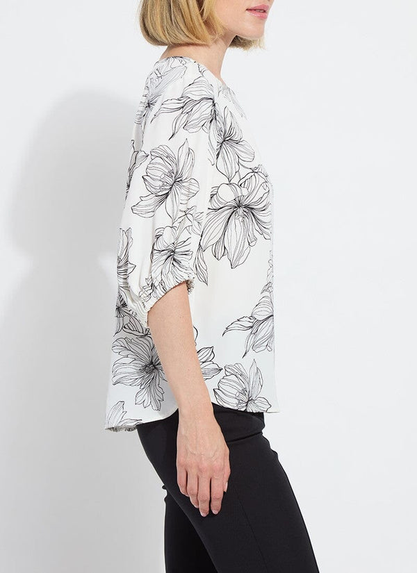 Lyssé Veda Boat Neck Balloon Sleeve Blouse Tres Chic