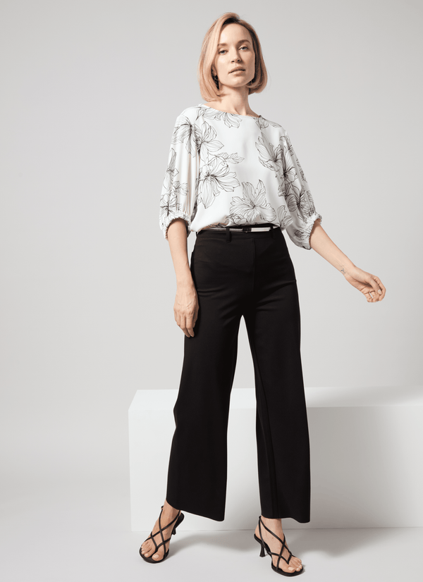 lyssé Veda Boat Neck Balloon Sleeve Blouse Tres Chic