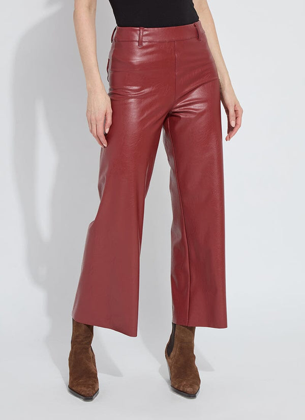 Lyssé Vegan Leather Wide Leg (28" Inseam) Double Espresso