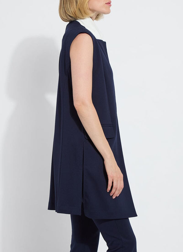 Lyssé Vivienne Ponte Sleeveless Long Vest True Navy