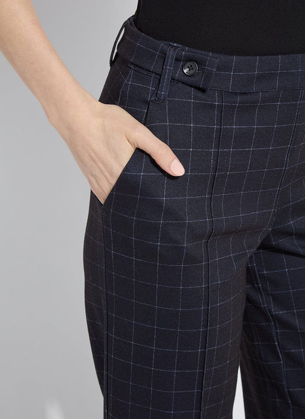 Lyssé Zaina Ponte Trouser (31 Inseam) Cross Check Plaid
