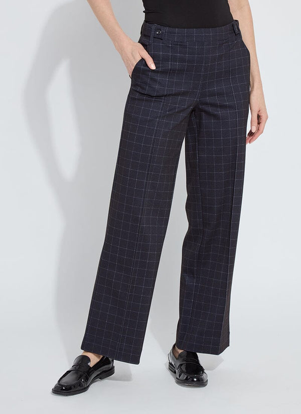 lyssé Zaina Ponte Trouser (31 inseam) Cross Check Plaid