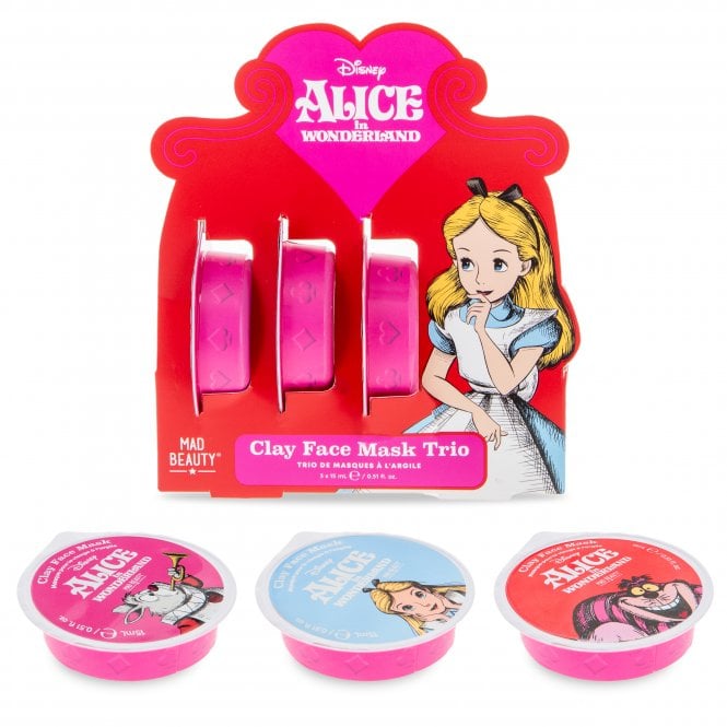 M.a.d Beauty Disney Alice In Wonderland Clay Face Mask Trio