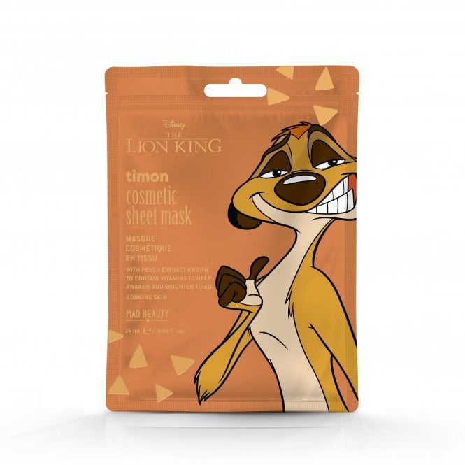 m.a.d beauty Disney Lion King Reborn Cosmetic Sheet Mask - Timon Peach