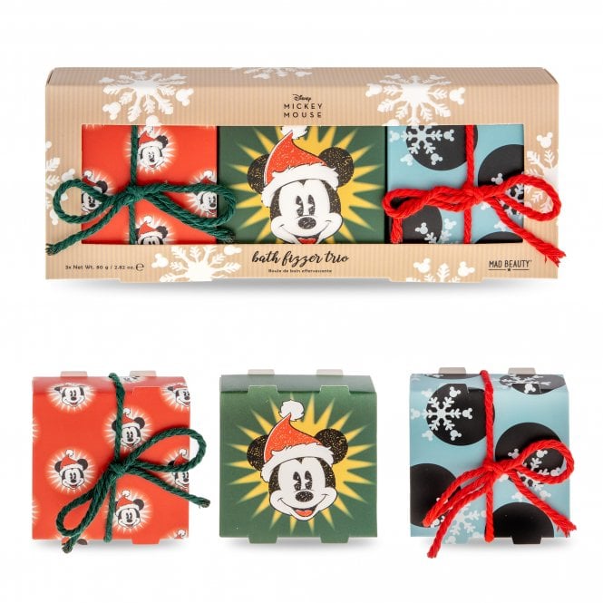 M.a.d Beauty Disney Mickey Jingle All The Way Bath Fizzer Trio Square