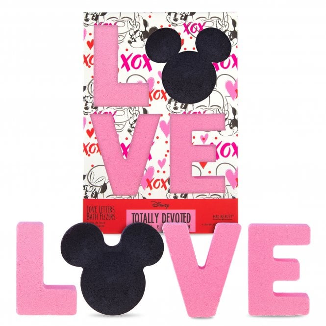 M.a.d Beauty Disney Minnie Mickey Totally Devoted LOVE Bath Fizzers