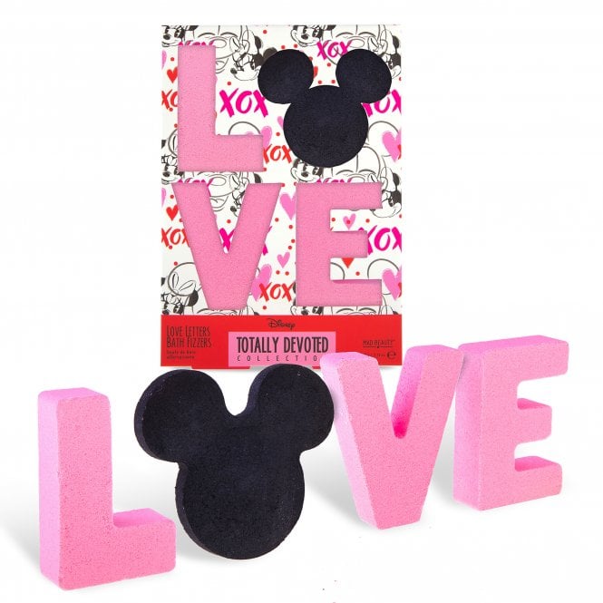 M.a.d Beauty Disney Minnie Mickey Totally Devoted LOVE Bath Fizzers