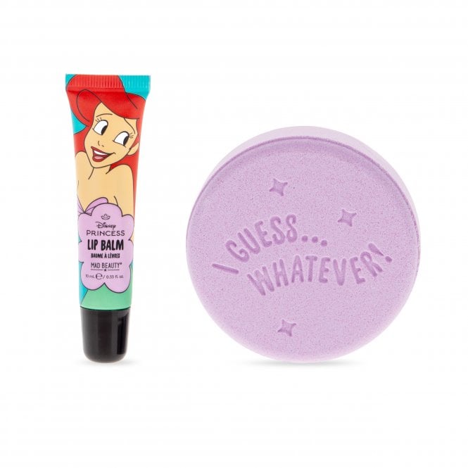 M.a.d Beauty Disney Princess Express Yourself -Bath Fizzer & Lip Balm Set-Ariel