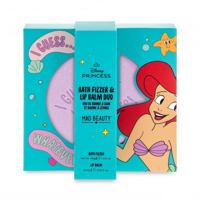 m.a.d beauty Disney Princess Express Yourself -Bath Fizzer & Lip Balm Set-Ariel