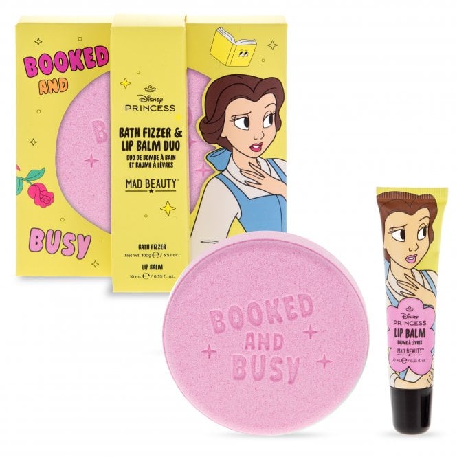 M.a.d Beauty Disney Princess Express Yourself -Bath Fizzer & Lip Balm Set-Belle