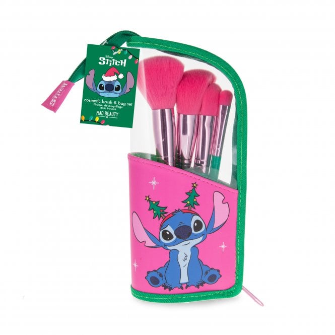 m.a.d beauty Disney Stitchmas Cosmetic Brush & Bag Set