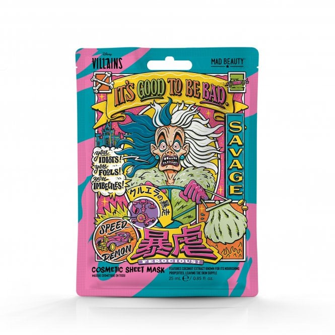 m.a.d beauty Disney Wicked Villains Cruella Cosmetic Sheet Mask