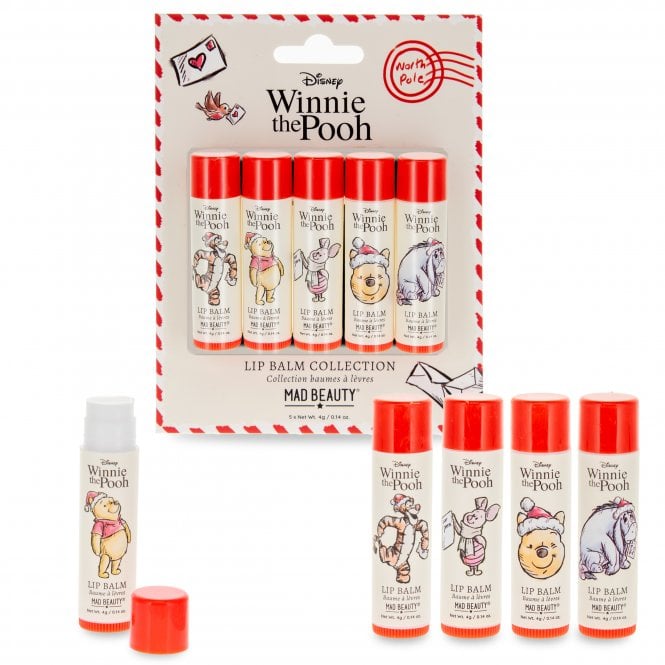 M.a.d Beauty Disney Winnie The Pooh Festive Lip Balm Collection