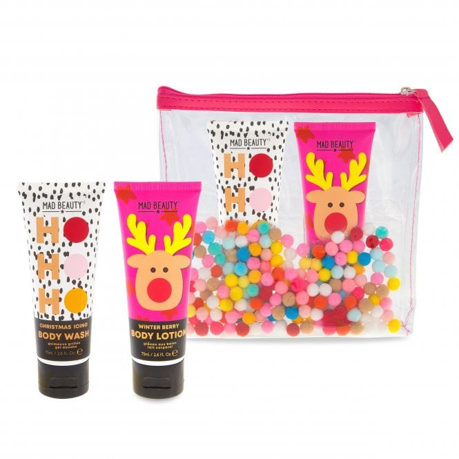 M.a.d Beauty POM POM Cosmetic Bag Set
