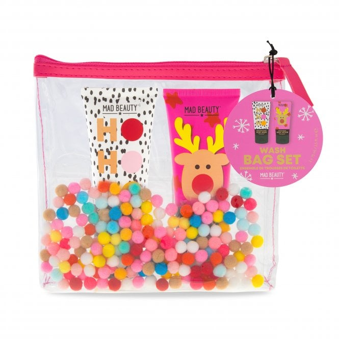 m.a.d beauty POM POM Cosmetic Bag Set