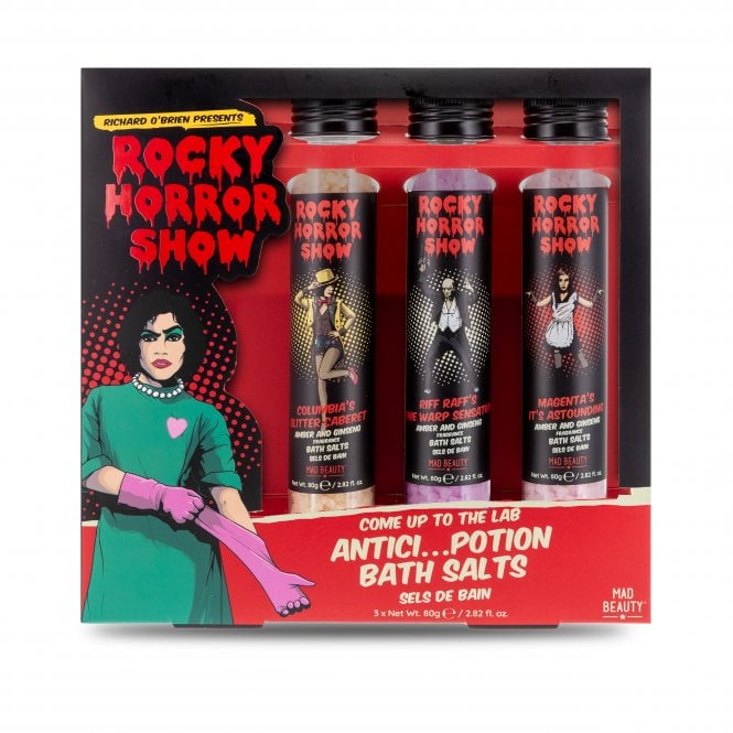 m.a.d beauty Rocky Horror Show Bath Potion Trio