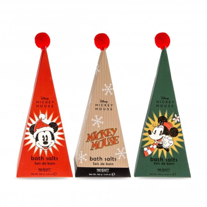 M.a.d Beauty Mickey Jingle All The Way Bath Salts Trio Triangle