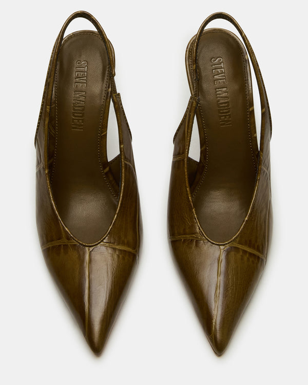 Madden Girl Andromeda Green Crocodile