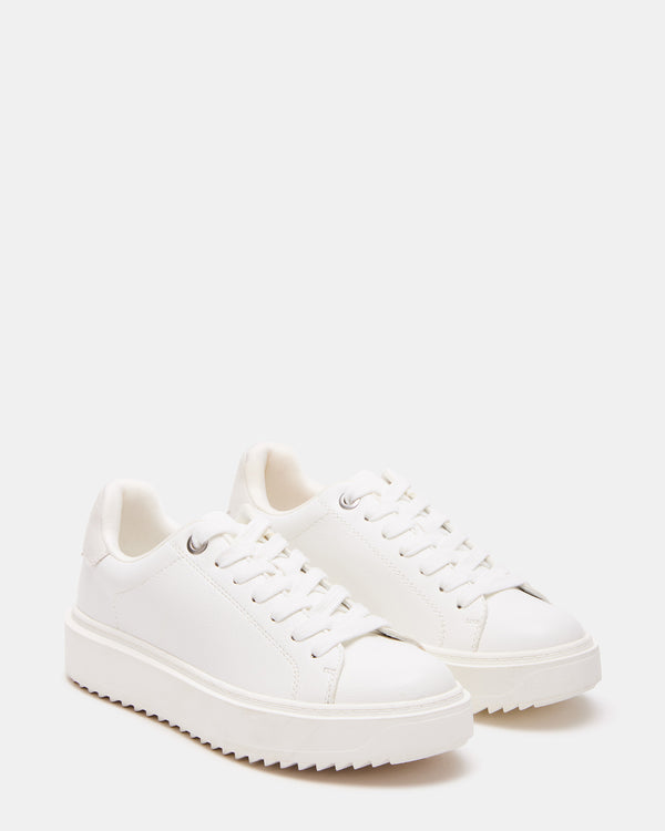 Madden Girl Catcher White Suede