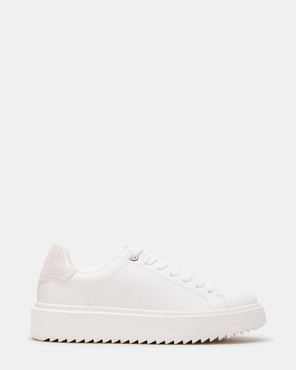 madden girl Catcher White Suede