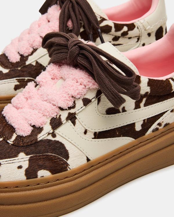 Madden Girl Dodge Brown Cow Print