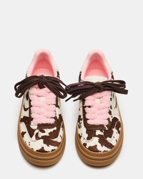 Madden Girl Dodge Brown Cow Print