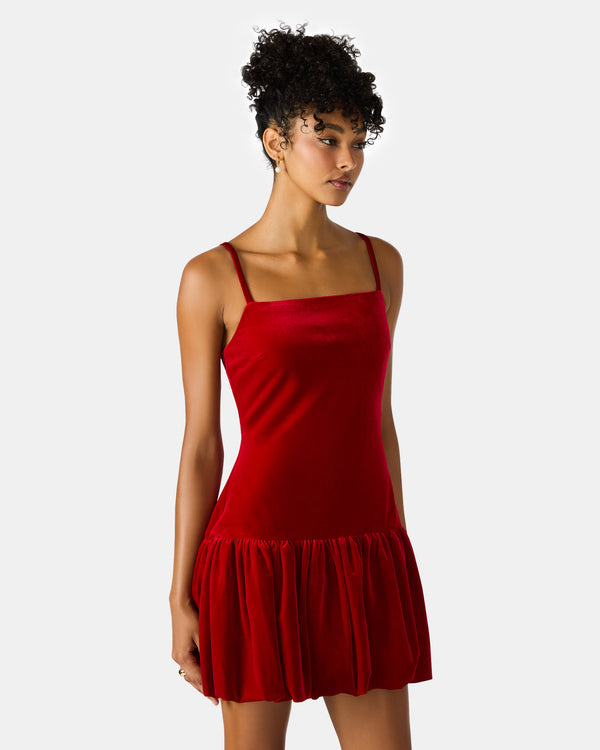 Madden Girl Giovanna Dress Red Velvet