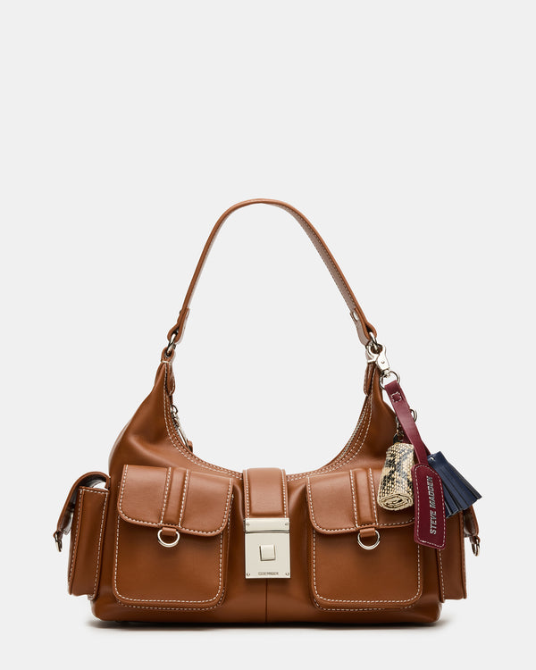 madden girl Issac Bag Cognac