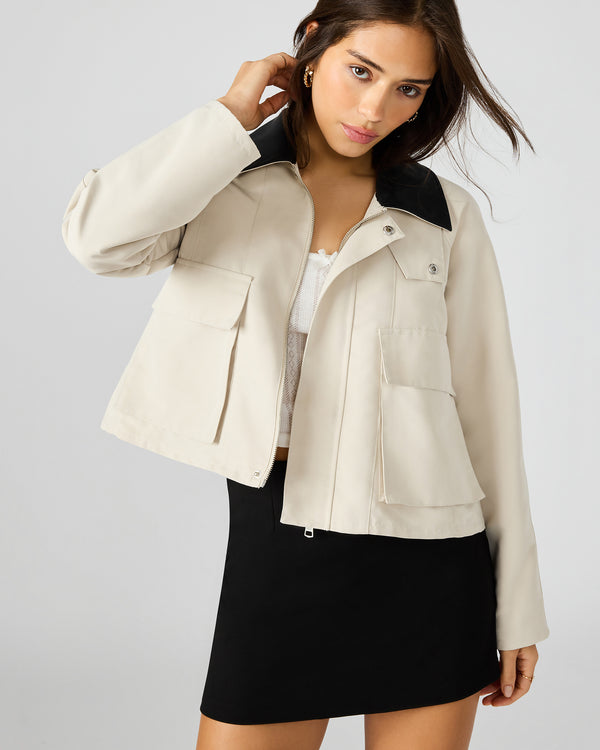madden girl Justina Barn Jacket Oatmeal