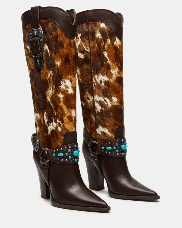 Madden Girl Kolt Brown Cow Print