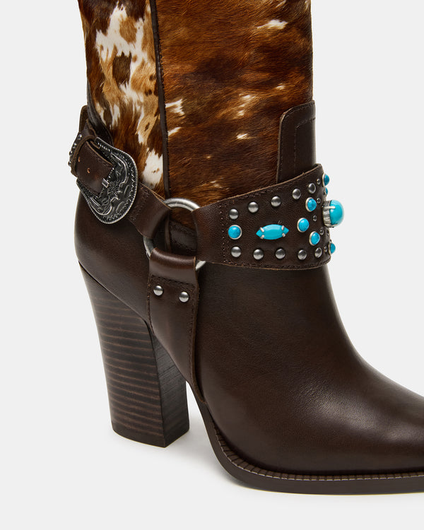 Madden Girl Kolt Brown Cow Print