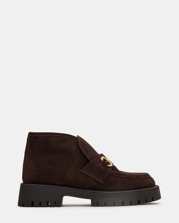 madden girl Leon Chocolate Brown Suede