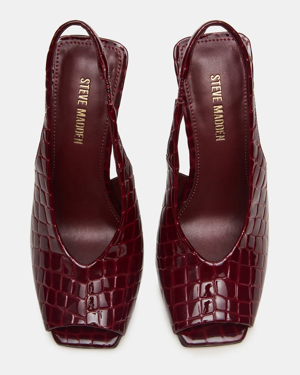 Madden Girl Lucian Wine Crocodile
