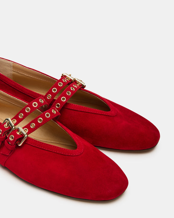 Madden Girl Lydia Red Suede