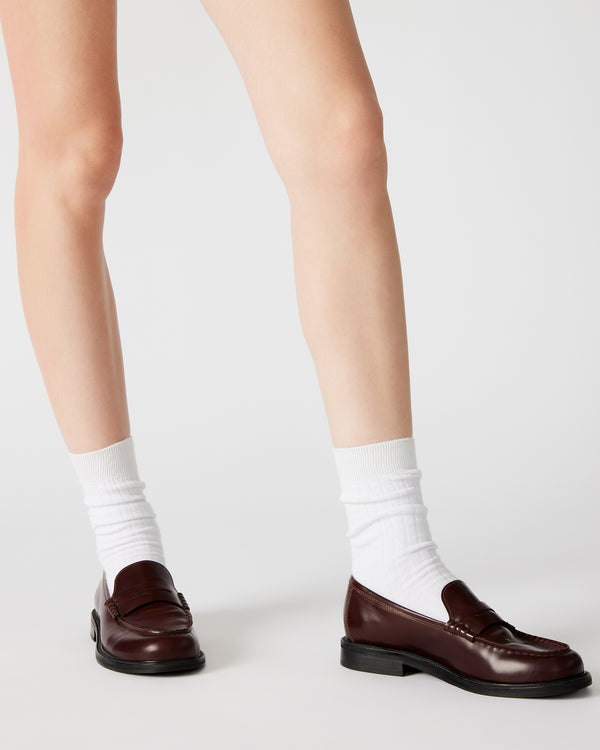 Madden Girl Madison Burgundy Box Leather