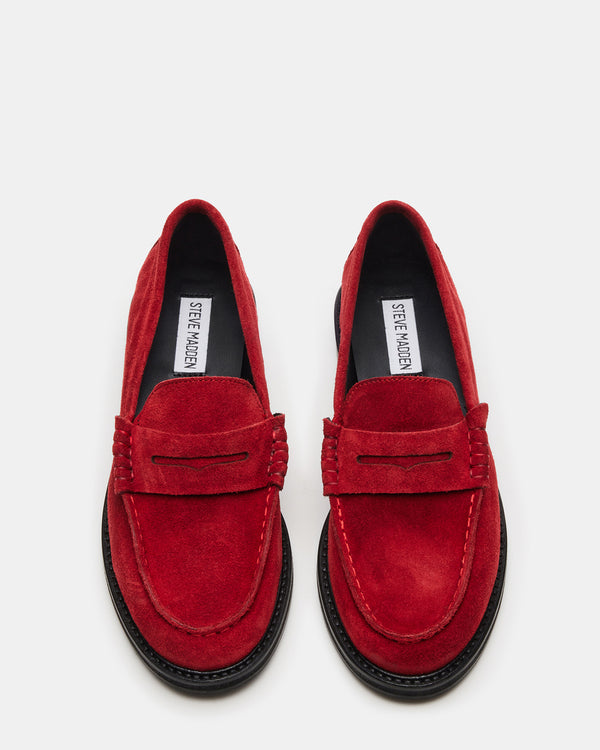 Madden Girl Madison Red Suede