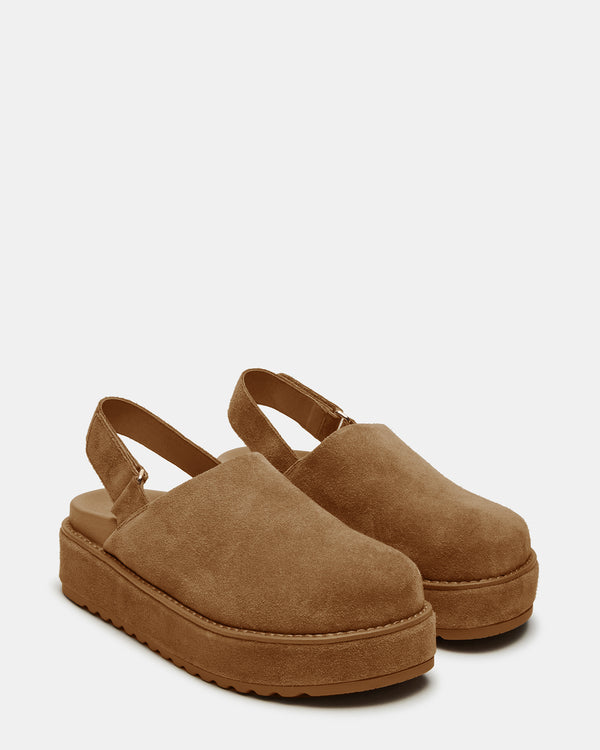 Madden Girl Mellow Cognac Suede