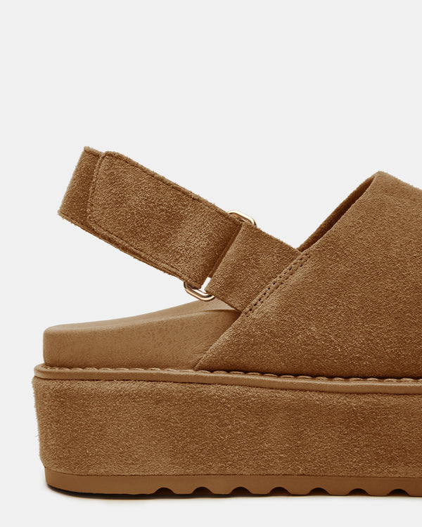 Madden Girl Mellow Cognac Suede