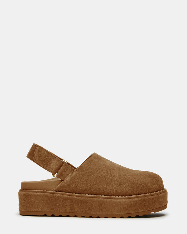 madden girl Mellow Cognac Suede