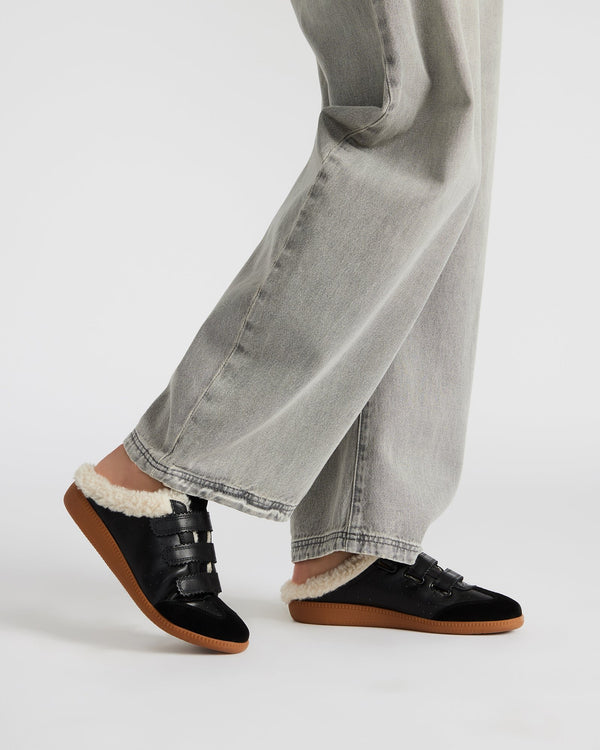 Madden Girl Memento Faux Fur Black Multi