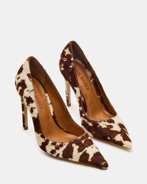 Madden Girl Noir Brown Cow Print