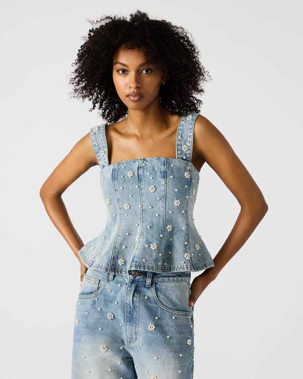 madden girl Penelopi Denim Top