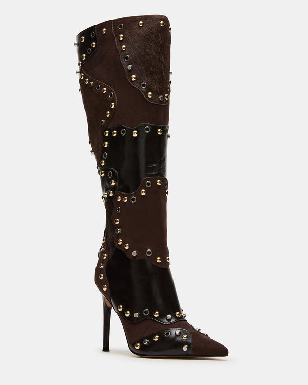 Madden Girl Revive Brown Multi Wide Calf